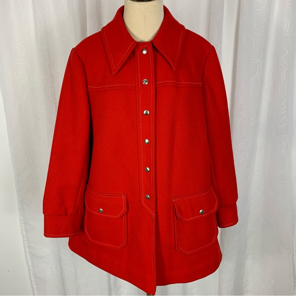 Vintage Knockabouts by Pendleton red wool coat